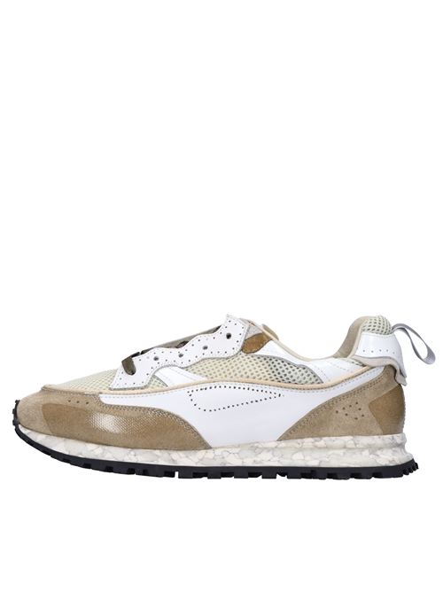 Sneakers in pelle e tessuto HIDNANDER | THREEDOME.ZERO HE1WS230 310BIANCO-MARRONE